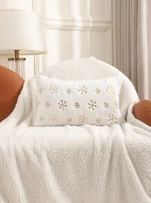 Miater 1入組亮片雪花圖案靠墊套不附帶墊芯 - 彩色 - 查看 5