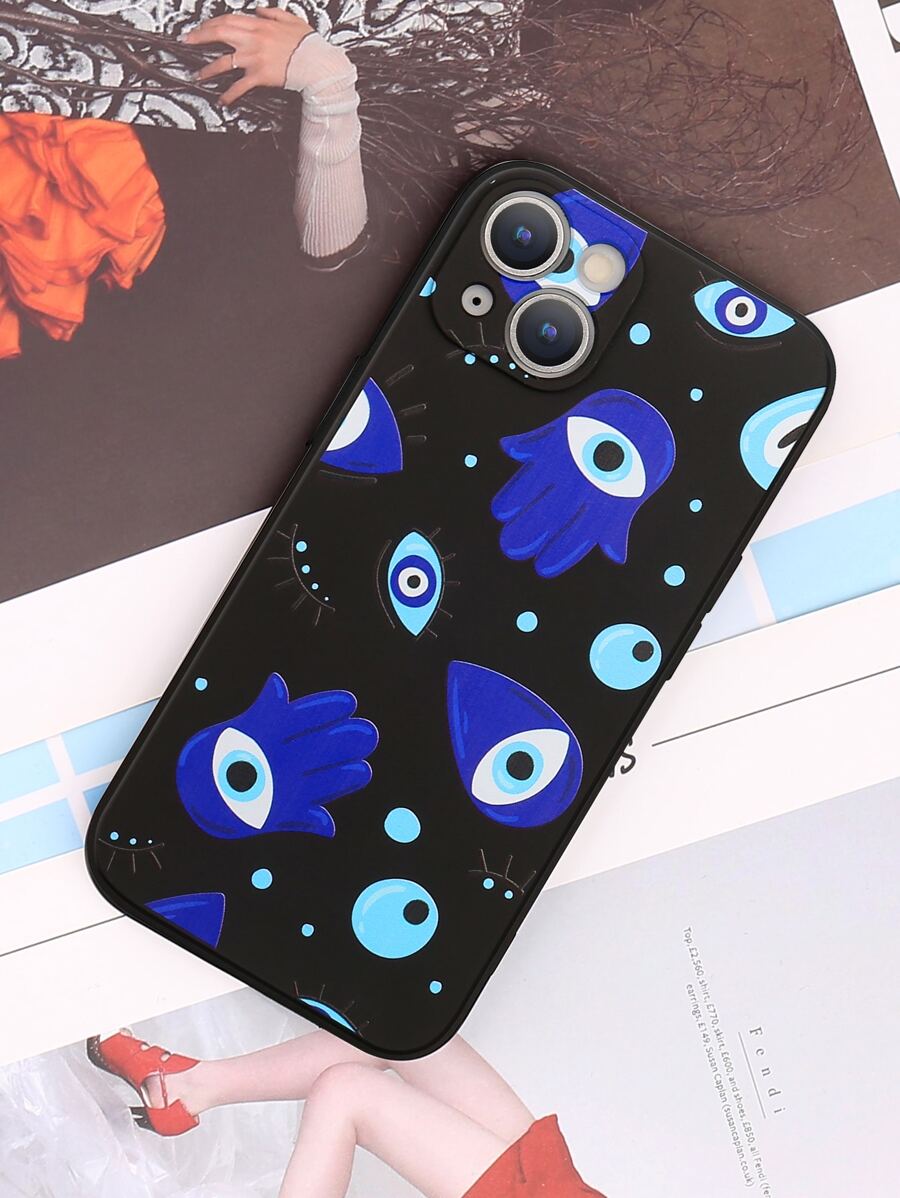 邪惡之眼印花手機殼 - 彩色 - 查看 1