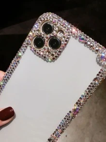 Rhinestone Decor Clear Diamond Phone Case - Clear - View 3