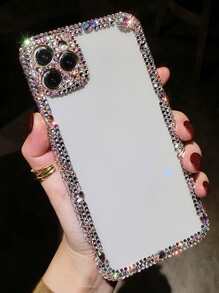 Rhinestone Decor Clear Diamond Phone Case - Clear - View 4