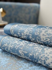 1入組提花沙發巾不附帶枕套 - 藍色 - 查看 5