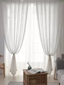 1 panneau Rideau transparent unicolore