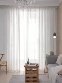 1 panneau Rideau transparent unicolore