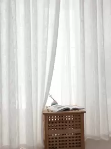 1 panneau Rideau transparent unicolore