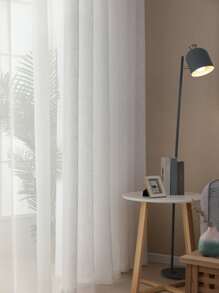 1 panneau Rideau transparent unicolore