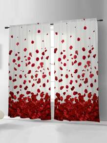 Petal Pattern Single Panel Curtain - Multicolor - View 4