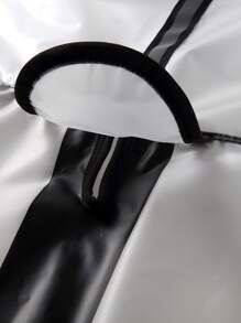 1pc Letter Graphic Clear Hooded Pet Raincoat - Clear - View 3