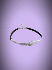 ROMWE Goth Gargantilla murciélago - Plateado - Ver 4