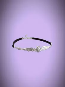 ROMWE Goth Gargantilla murciélago - Plateado - Ver 5