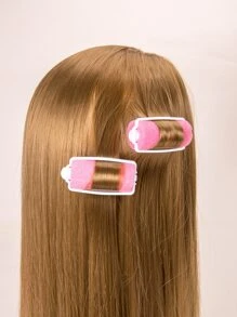 Sponge  Hair Roller Sponge bar hair curler pear flower curler easy to operate large wave curler easy to operate hairdressing tools 12 pieces pink - Pink - View 2