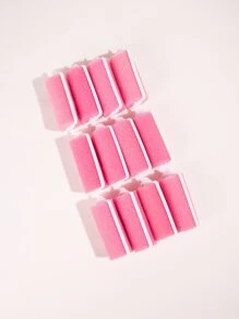 Sponge  Hair Roller Sponge bar hair curler pear flower curler easy to operate large wave curler easy to operate hairdressing tools 12 pieces pink - Pink - View 3