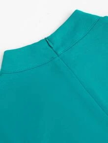 印花前扭結鏤空緊身連衣裙 - 彩色 - 查看 3