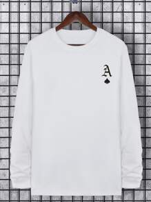 Manfinity Homme Hombres Camiseta con estampado de póker