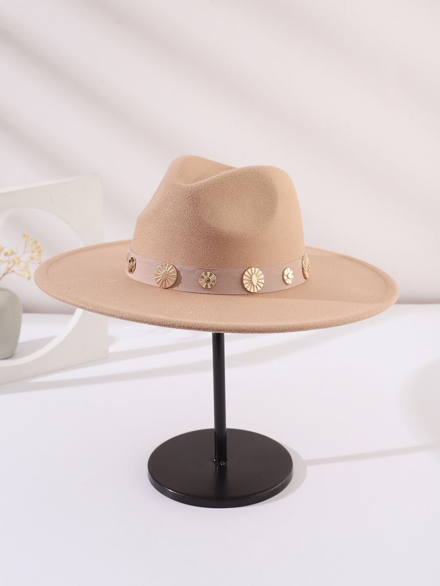 Sombrero fedora con diseño redondo