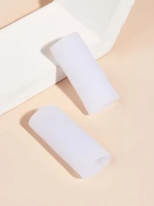 2 piezas Protector de dedos de pie de silicona - Blanco - Ver 2