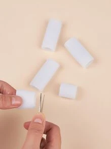 2 piezas Protector de dedos de pie de silicona - Blanco - Ver 3