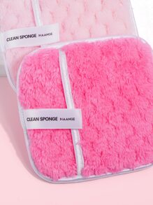 Miếng tẩy trang có thể tái sử dụng, 2 miếng vải tẩy trang có thể giặt hai mặt, Thiết kế hình vuông Chăm sóc da mặt và da Fuzzy Puff Sponge, Làm sạch da mặt Trang điểm đậm & Tấm lót mặt, Thích hợp cho mọi loại da Miếng làm sạch mặt - Nhiều màu - Xem 3