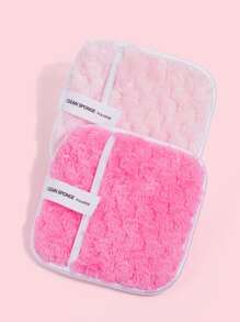 Miếng tẩy trang có thể tái sử dụng, 2 miếng vải tẩy trang có thể giặt hai mặt, Thiết kế hình vuông Chăm sóc da mặt và da Fuzzy Puff Sponge, Làm sạch da mặt Trang điểm đậm & Tấm lót mặt, Thích hợp cho mọi loại da Miếng làm sạch mặt - Nhiều màu - Xem 5