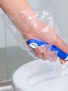 100pcs Disposable Clear Glove - Clear - View 2