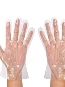 100pcs Disposable Clear Glove - Clear - View 3