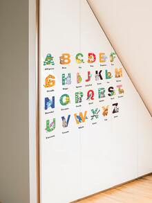 1入組字母圖案牆貼 - 彩色 - 查看 4