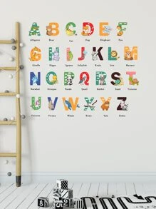 1入組字母圖案牆貼 - 彩色 - 查看 6