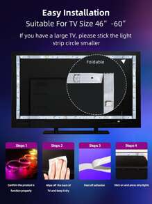 1pc 30/60/90/150 LED 1/2/3/5m LED Strip Light, Remote Control Light Strip For Home Decor - Multicolor - View 3
