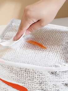 1pc Cartoon Rabbit Animal Cute Bento Bag, School Insulation Lunch Box, Lunch Bag - Blue - View 3