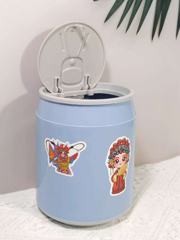 1pc Can Design Storage Box With Random Chinese Opera Sticker