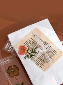 5入組花朵圖案隨機書簽 - 彩色 - 查看 4