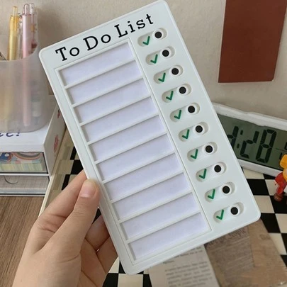 1pc Letter Graphic Plan Board With 10pcs Refill Paper Back To School