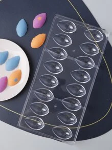 1pc Silicone Chocolate Mould In Water Drop Shape, Made Of Transparent Plastic, Includes Half-Ellipse Chocolate Mould And Half Egg Shaped Chocolate Mould, Suitable For Home Diy Candy Making Machine - Clear - View 4