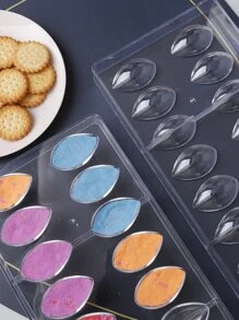 1pc Silicone Chocolate Mould In Water Drop Shape, Made Of Transparent Plastic, Includes Half-Ellipse Chocolate Mould And Half Egg Shaped Chocolate Mould, Suitable For Home Diy Candy Making Machine - Clear - View 5