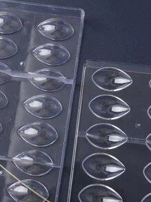 1pc Silicone Chocolate Mould In Water Drop Shape, Made Of Transparent Plastic, Includes Half-Ellipse Chocolate Mould And Half Egg Shaped Chocolate Mould, Suitable For Home Diy Candy Making Machine - Clear - View 6