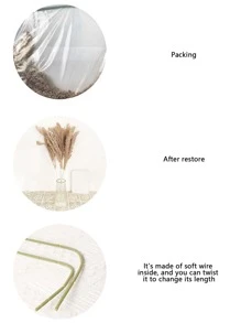 1 cây cỏ đuôi mèo giả bằng nhựa thân đơn, cây cỏ đuôi mèo màu kaki tối giản lãng mạn cho gia đình, đám cưới, tiệc tùng, hoạt động ngoài trời, hoa nhân tạo, 28,7 inch - Màu Khaki - Xem 5