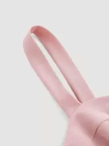 SHEIN MOD 素色緊身吊帶連衣裙 - 淺粉色 - 查看 3