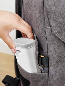 1pc Portable Soap Dish With Lid - White - View 6