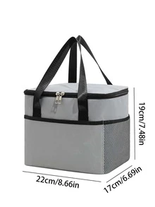 1 pieza Bolsa térmica portátil - Gris - Ver 3