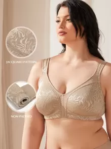 Wingslove Women's Full Coverage Non Padded Comfort Minimizer Wire-Free Bra Plus Size