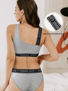 Wingslove 字母織帶運動型文胸