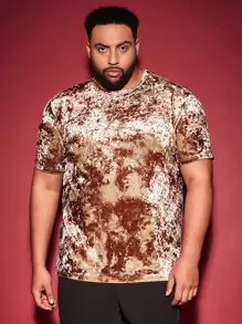 Manfinity Men Plus Tie Dye Velvet Tee - Multicolor - View 1