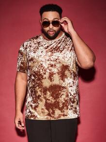 Manfinity Men Plus Tie Dye Velvet Tee - Multicolor - View 5