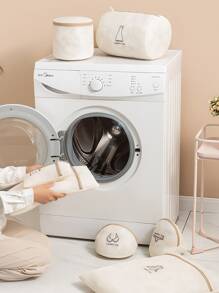 7 cái/bộ Túi Giặt, Túi Bảo Vệ Lưới Chống Biến Dạng Máy Giặt Dày, Thích Hợp Cho Áo Ngực, Giỏ Đựng Đồ Giặt, Hàng Dệt Kim, Đồ Lót, V.v. - Màu be - Xem 2