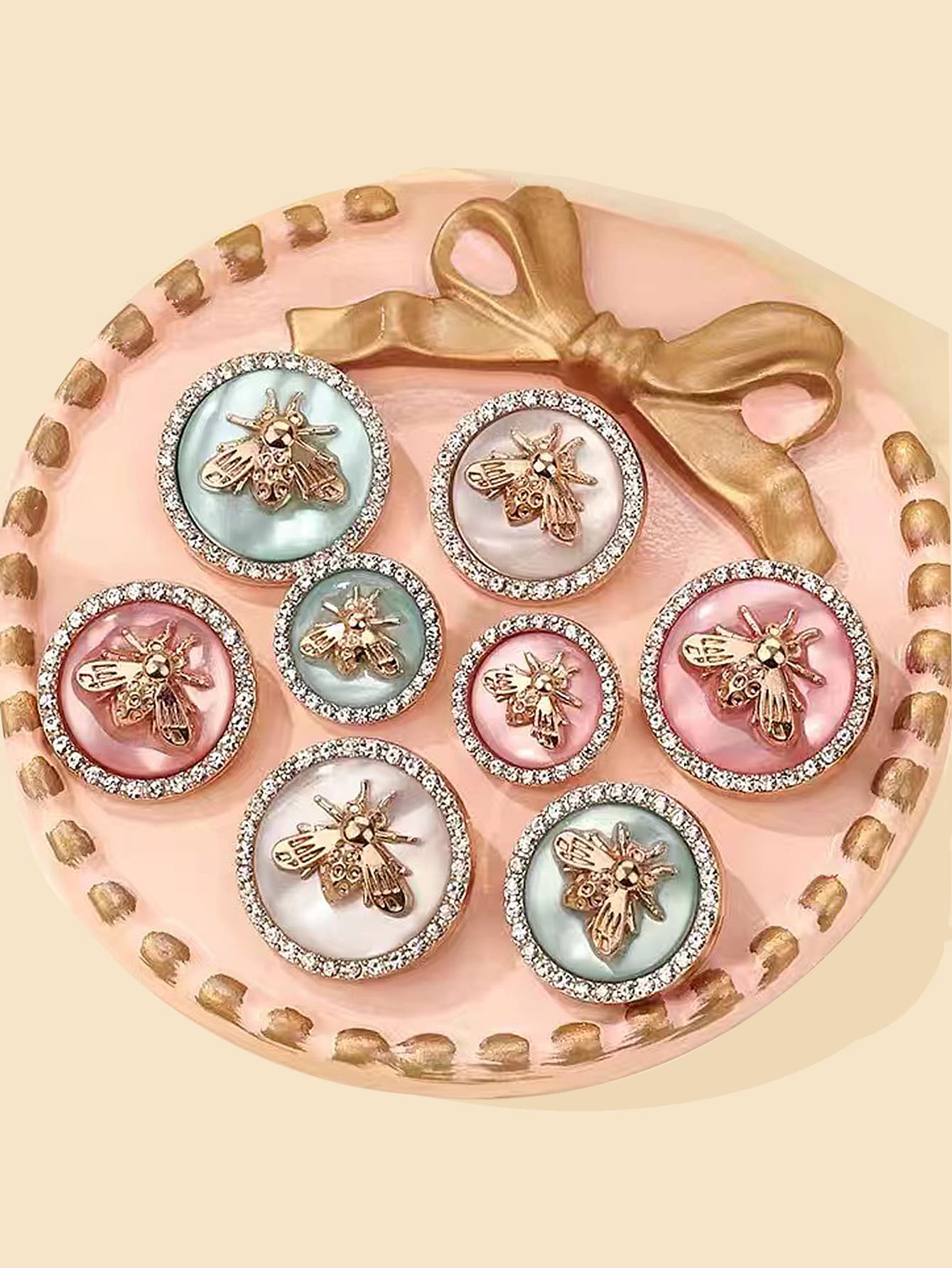 Botón De Abeja Universal De Moda - Rosa - Ver 1