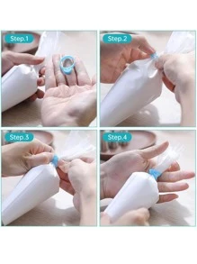 10pcs Random Color Pastry Bag Buckle, Silicone Piping Bag Clip For Baking - Multicolor - View 4
