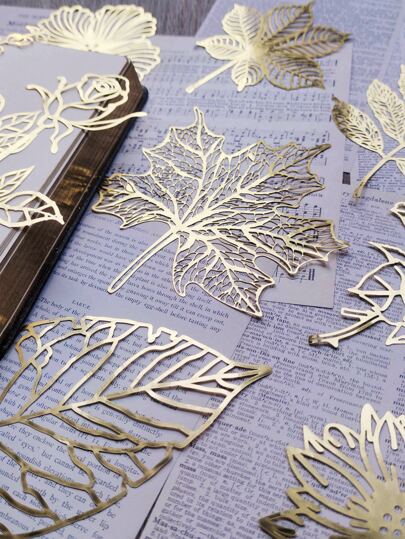 10 Stücke Dekoratives Bastelpapier mit Blatt Design