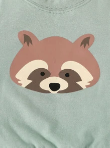 Baby Boy Cartoon Graphic Tee & Joggers - Mint Green - View 3