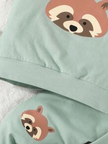 Baby Boy Cartoon Graphic Tee & Joggers - Mint Green - View 6