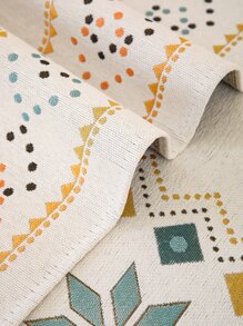 1pc Geometric Print Anti-slip Sofa Towel - Multicolor - View 8