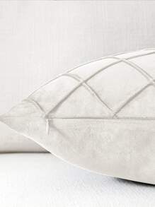 1pc Pintuck Pillowcase Without Filler - Beige - View 3